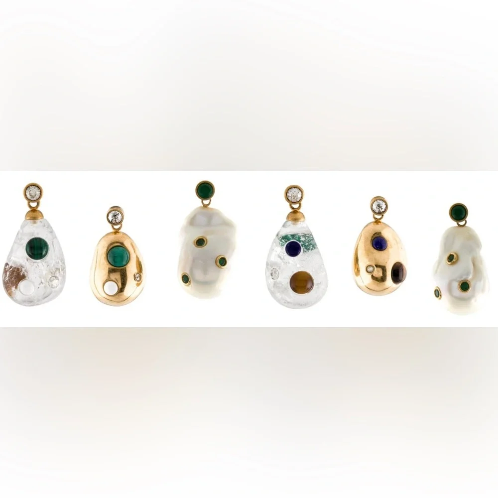 baroque crystal earrings - Picture 2 of 6